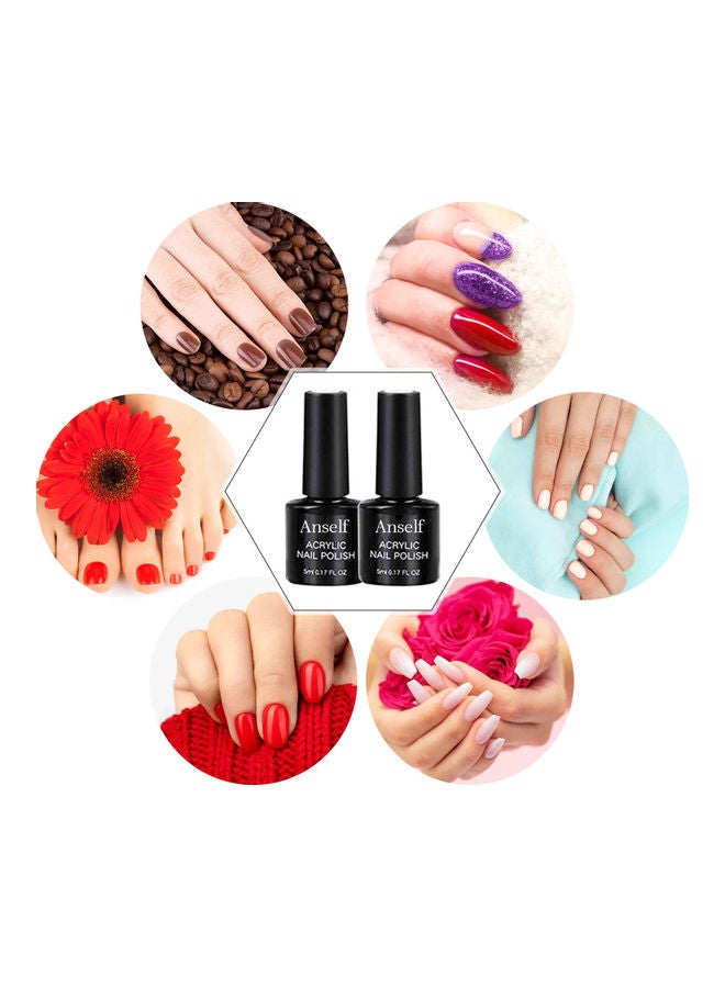 ANSELF Set of 10 Beauty DIY Salon Nail Tool Gel with Accessories Multicolour - Image 5