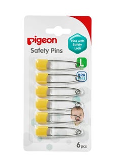 Safety Pin, Pack of 6 - Assorted