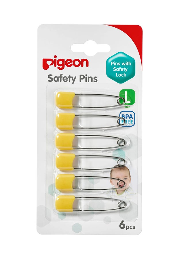 pigeon - Safety Pin, Pack of 6 - Assorted - Image 1
