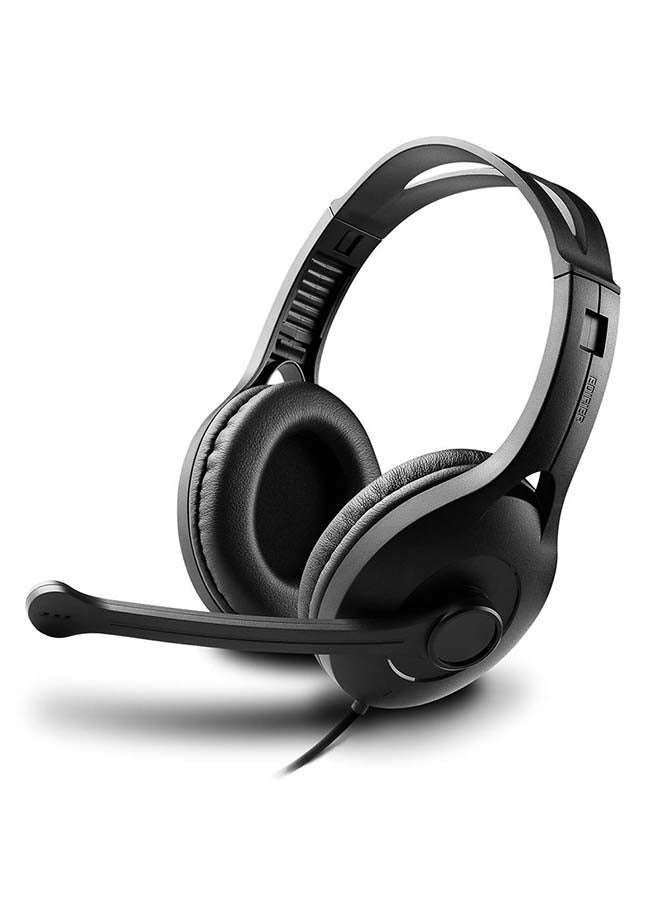 اديفير سماعة أذن USB بتصميمٍ يغطي الأذن طراز K800 - جودة صوت رائعة - طوق رأس قابل للتعديل - ميكروفون دوار بزاوية 120 درجة أسود - Image 1