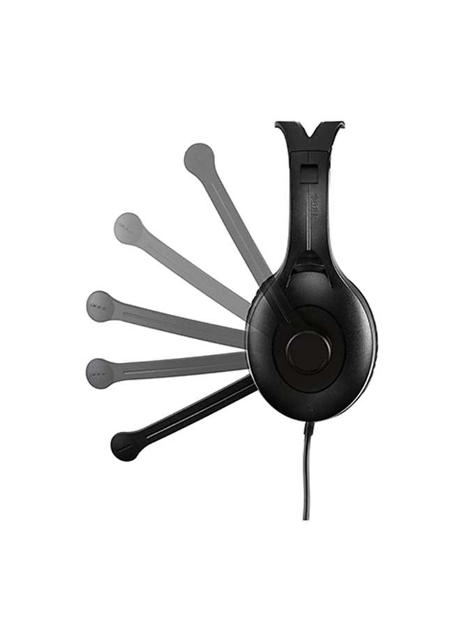 اديفير سماعة أذن USB بتصميمٍ يغطي الأذن طراز K800 - جودة صوت رائعة - طوق رأس قابل للتعديل - ميكروفون دوار بزاوية 120 درجة أسود - Image 3