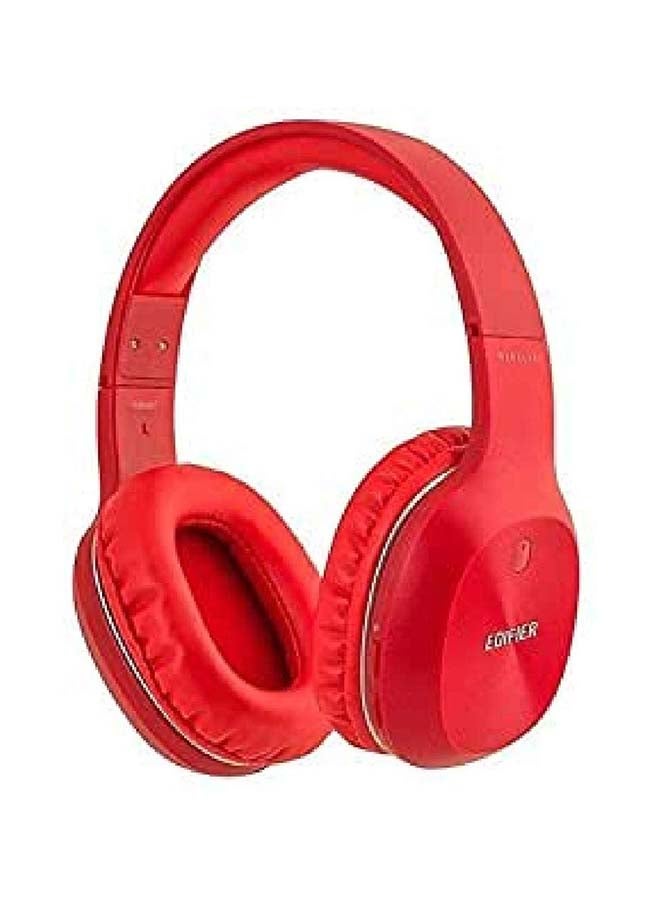 W800BT PLUS Bluetooth Stereo Headphones - Excellent Sound Quality - Pairing Two Devices, Easily Switch Over - Strong Magnetic Drivers - Soft Earmuffs Built for Comfort Red