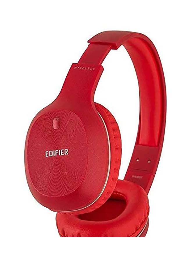 W800BT PLUS Bluetooth Stereo Headphones - Excellent Sound Quality - Pairing Two Devices, Easily Switch Over - Strong Magnetic Drivers - Soft Earmuffs Built for Comfort Red