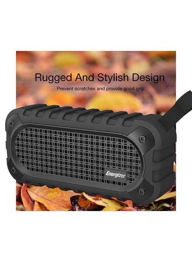 Energizer - HighTech PowerSound Bluetooth Speaker with Built-in Power Bank, HD Sound Clarity, 10m Transmission Range, Handsfree Audio, Built-in Microphone, Built-in FM, Universal Compatibility- Bluetooth/ microSD Card/ USB Drive/ AUX, Rugged Design, HangTag Black - Image 1