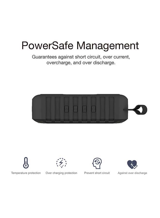 Energizer - HighTech PowerSound Bluetooth Speaker with Built-in Power Bank, HD Sound Clarity, 10m Transmission Range, Handsfree Audio, Built-in Microphone, Built-in FM, Universal Compatibility- Bluetooth/ microSD Card/ USB Drive/ AUX, Rugged Design, HangTag Black - Image 1