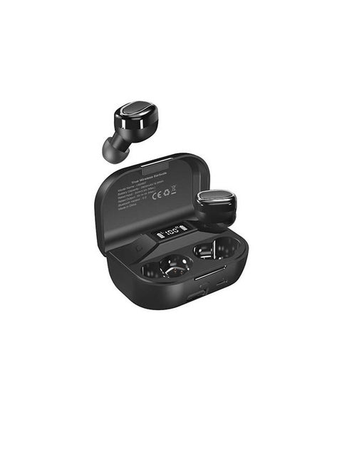 Max truewireless Noise Cancelling Earbuds with 2600 mAh Power Bank Capability, 60 Hours Total Usage Time, IPX4 Water Resistance, LCD Display, Touch Control and Bluetooth 5.0 connectivity black