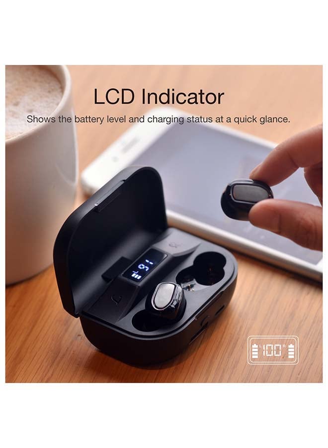 Energizer - Max truewireless Noise Cancelling Earbuds with 2600 mAh Power Bank Capability, 60 Hours Total Usage Time, IPX4 Water Resistance, LCD Display, Touch Control and Bluetooth 5.0 connectivity black - Image 1