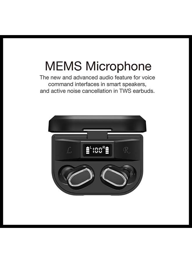 Energizer - Max truewireless Noise Cancelling Earbuds with 2600 mAh Power Bank Capability, 60 Hours Total Usage Time, IPX4 Water Resistance, LCD Display, Touch Control and Bluetooth 5.0 connectivity black - Image 1