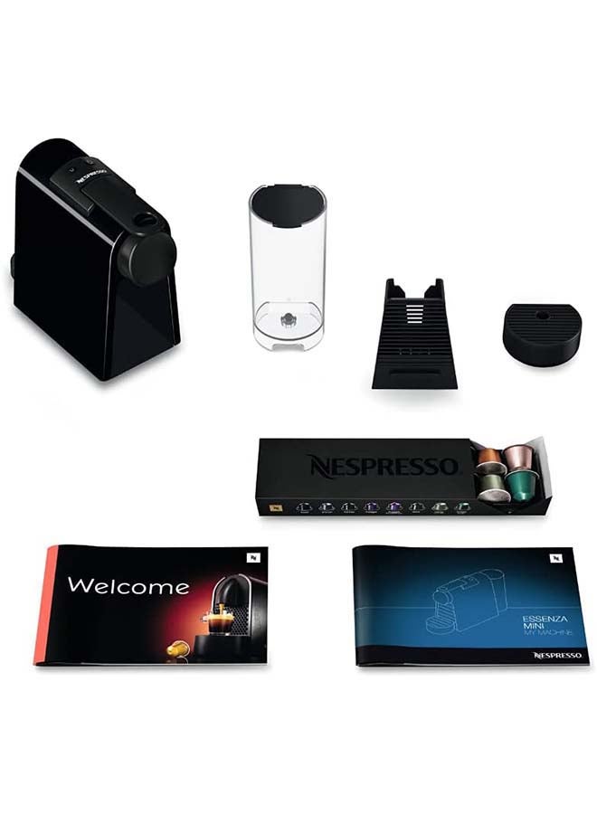 Nespresso - Essenza Mini Coffee Machine With 14 Capsules Black 8.4x20.4x33cm - Image 1
