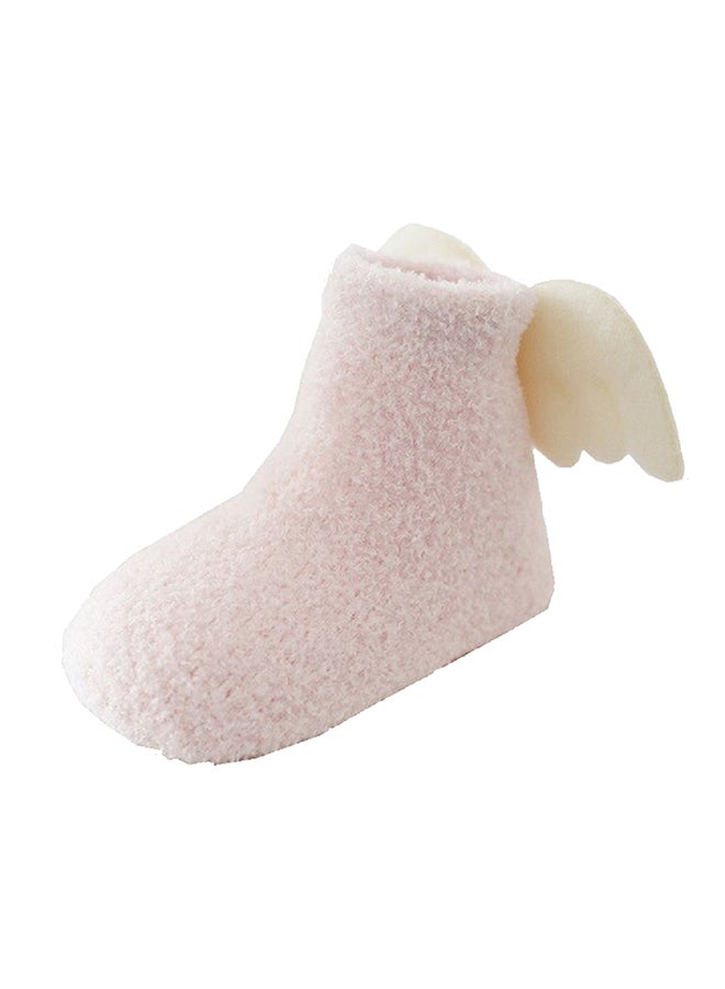 Baby Socks With Wings And Grip Pads Pink 