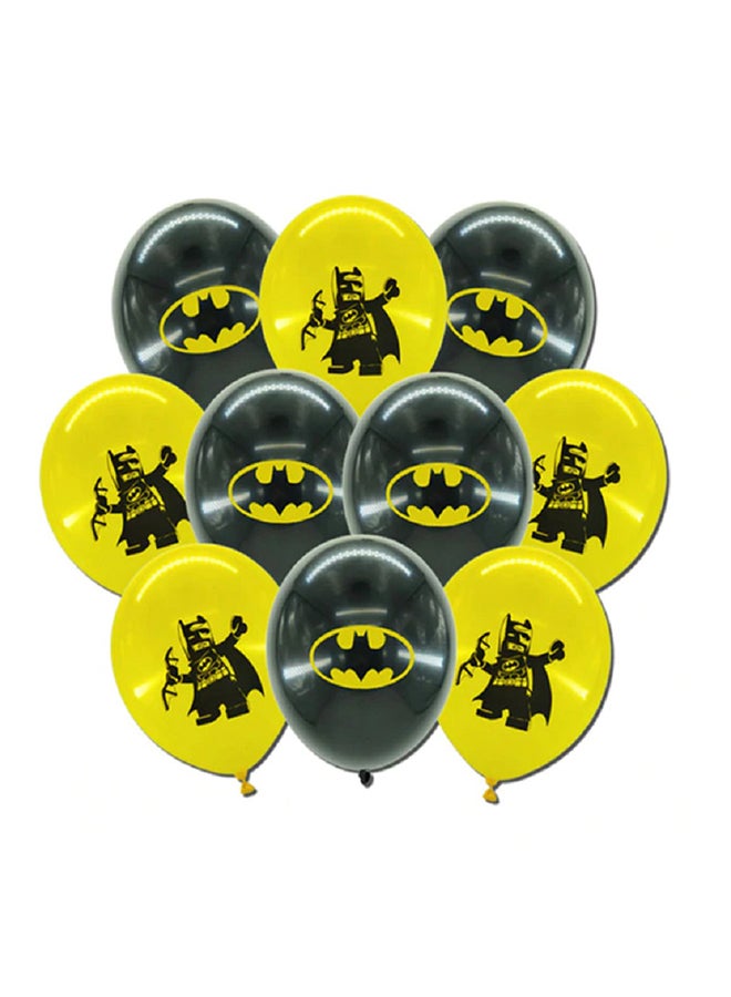 10-Piece Batman Theme Latex Balloons
