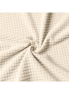 Decdeal Washable Stretch Sofa Cover flannel Beige 40 x 10 x 30cm  - Image 5