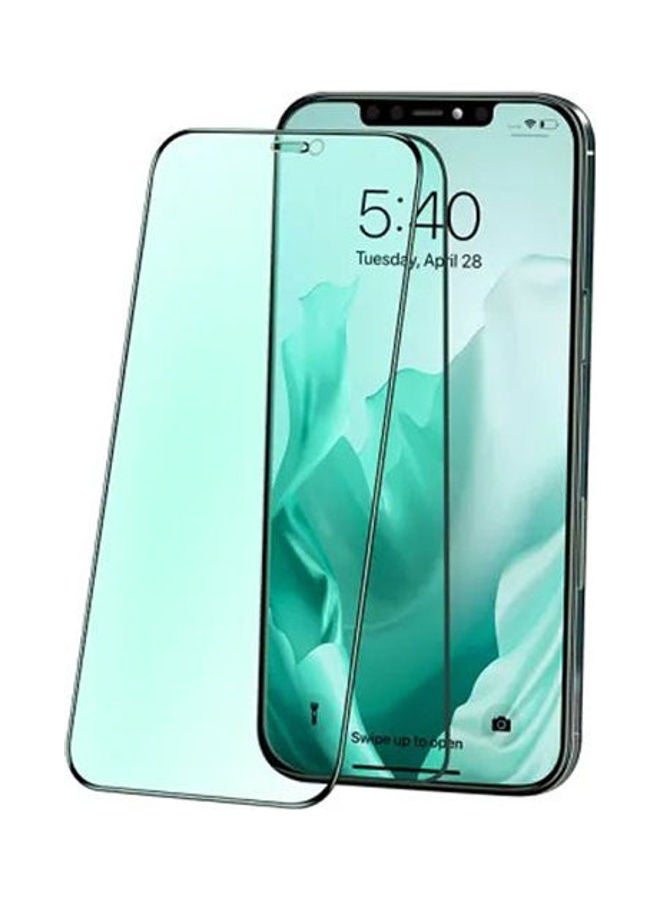 جوي روم لاصقة حماية للشاشة من الزجاج المقوى من سلسلة نايت للشاشات الكبيرة بتغطية كاملة ودقة عالية الوضوح لهاتف أبل آيفون 12 برو ماكس شفاف - Image 1