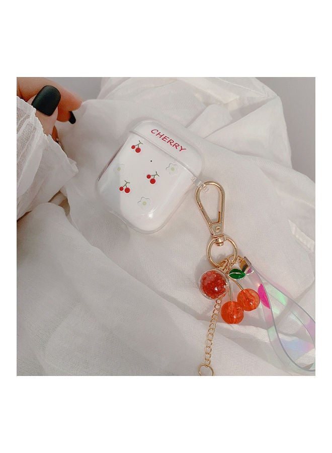 XiuWoo Protective Case Cover with Chain for Apple AirPods 1/2 Clear  - Image 2