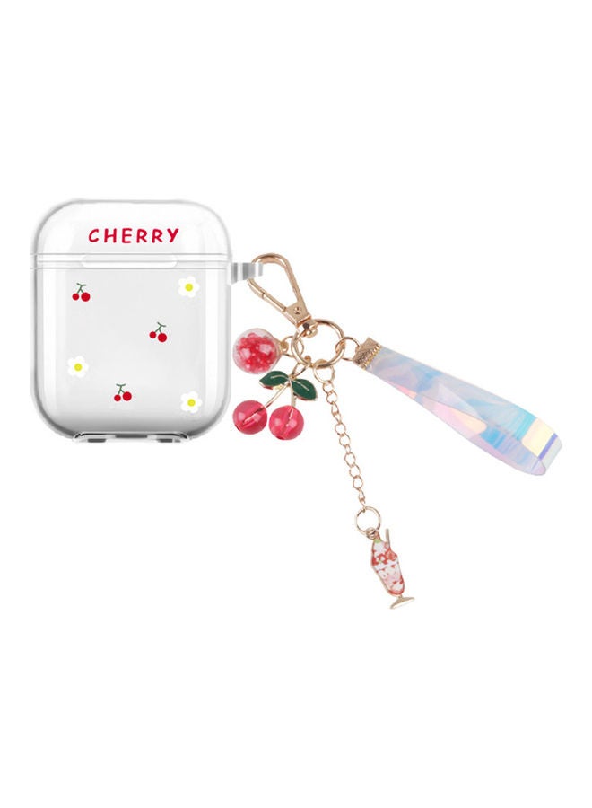 XiuWoo Protective Case Cover with Chain for Apple AirPods 1/2 Clear  - Image 1