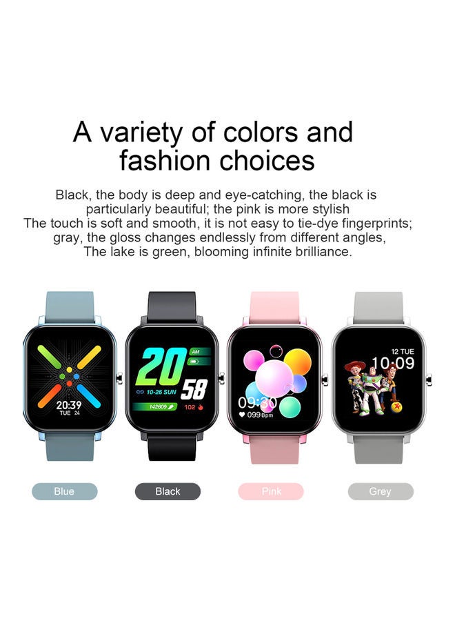 ساعة يد ذكية طراز Y30 مضادة للماء ومزودة بتقنية البلوتوث أسود - Image 2