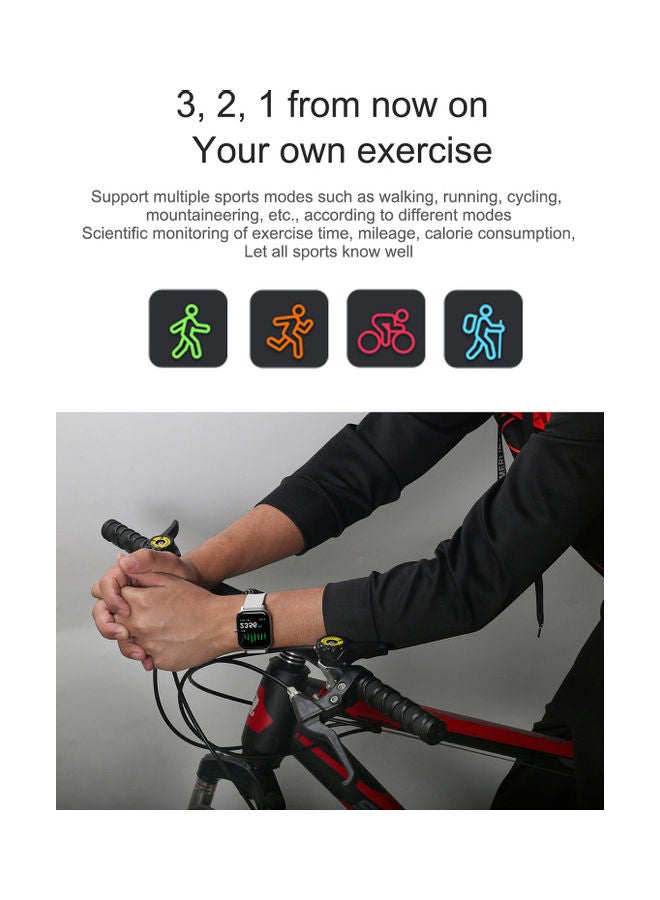 ساعة يد ذكية طراز Y30 مضادة للماء ومزودة بتقنية البلوتوث أسود - Image 3