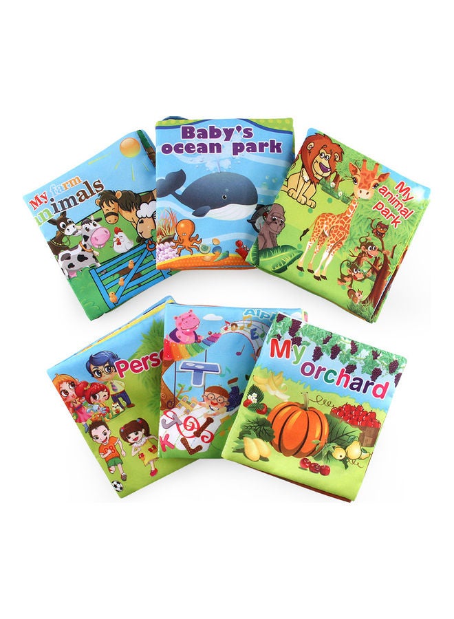 6-Piece Baby Cognitive Clouth Book Toy - Image 1