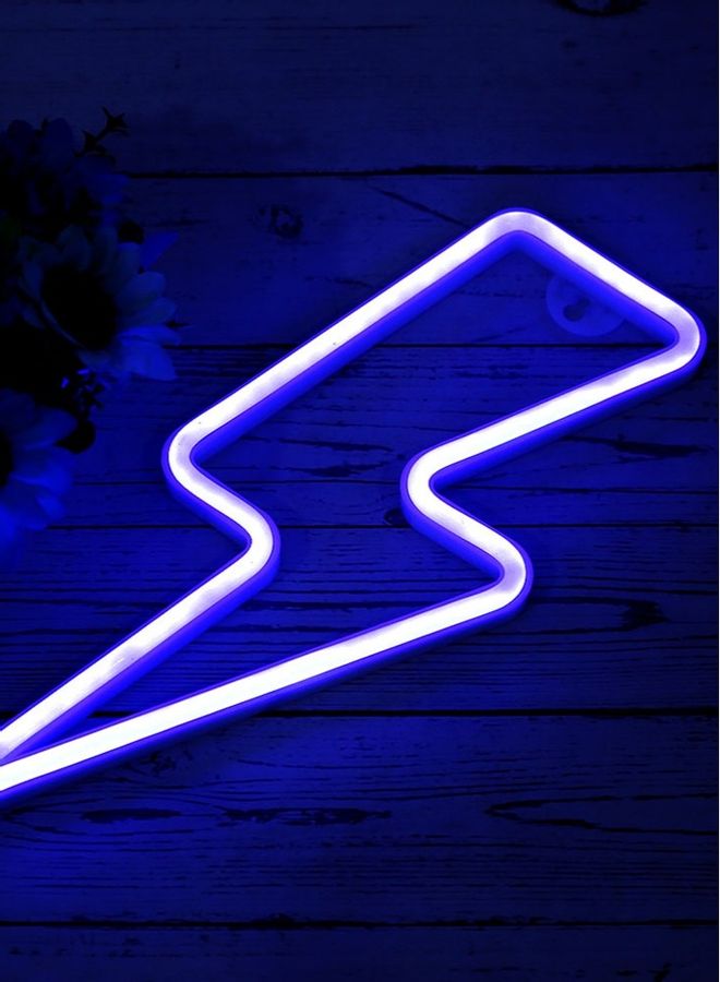 Generic LED Lightning Decor Light Neon Sign Blue 34.5x14x1.2cm  - Image 4