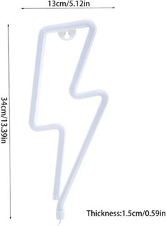 ماركة غير محددة مصباح إضاءة LED نيون للديكور أزرق 34.5x14x1.2سم  - Image 5