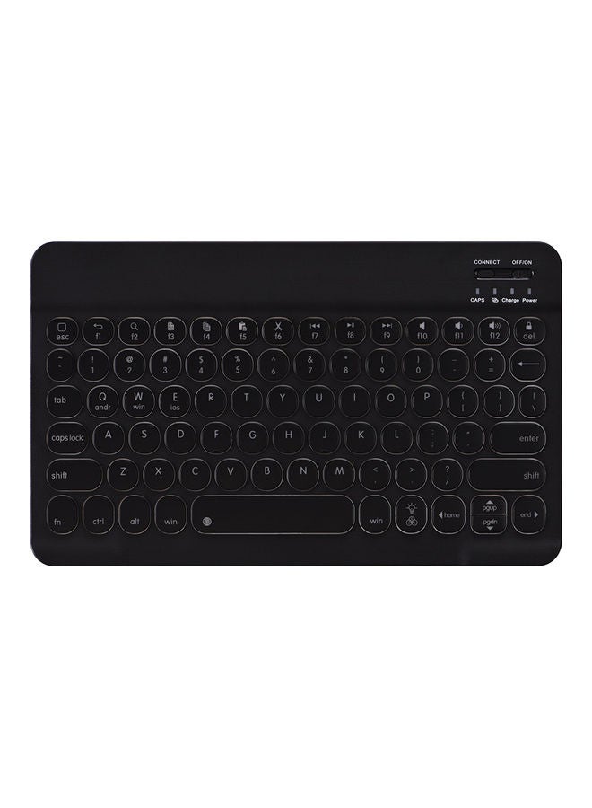 Wireless BT Keyboard Ultra-thin Mini Round Keycap Black - Image 1