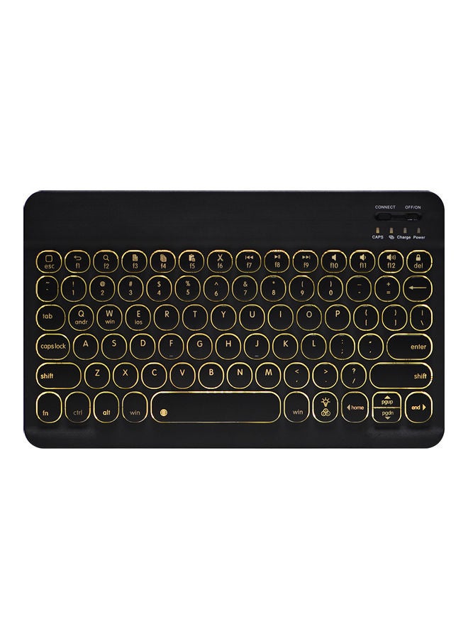 Wireless BT Keyboard Ultra-thin Mini Round Keycap Black - Image 2