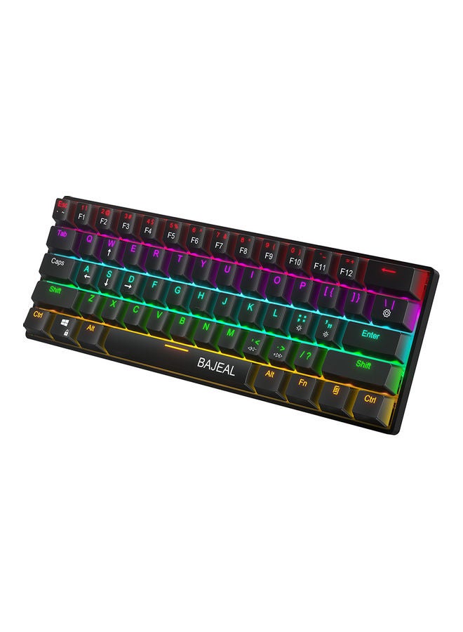 61-Key Compact Wired Mechanical Keyboard with LED Light Effect - Image 1