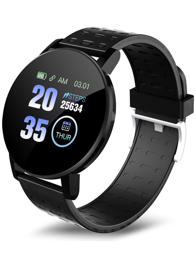 ساعة يد 119 بلس ذكية مضادة للماء تعمل بالبلوتوث أسود - Image 1