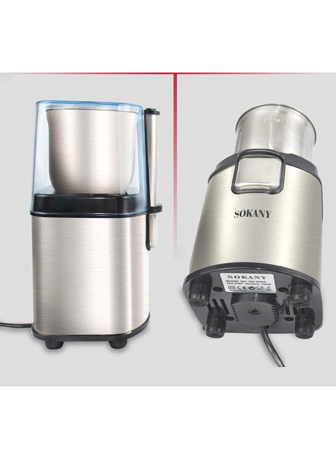 sokany Multifunctional Electric Coffee Grinder 90.0 ml 200.0 W SM-3020s Silver/Clear - Image 2