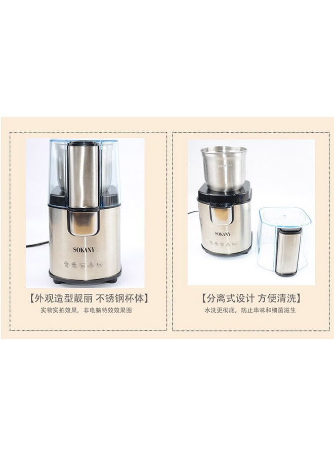 sokany Multifunctional Electric Coffee Grinder 90.0 ml 200.0 W SM-3020s Silver/Clear - Image 5
