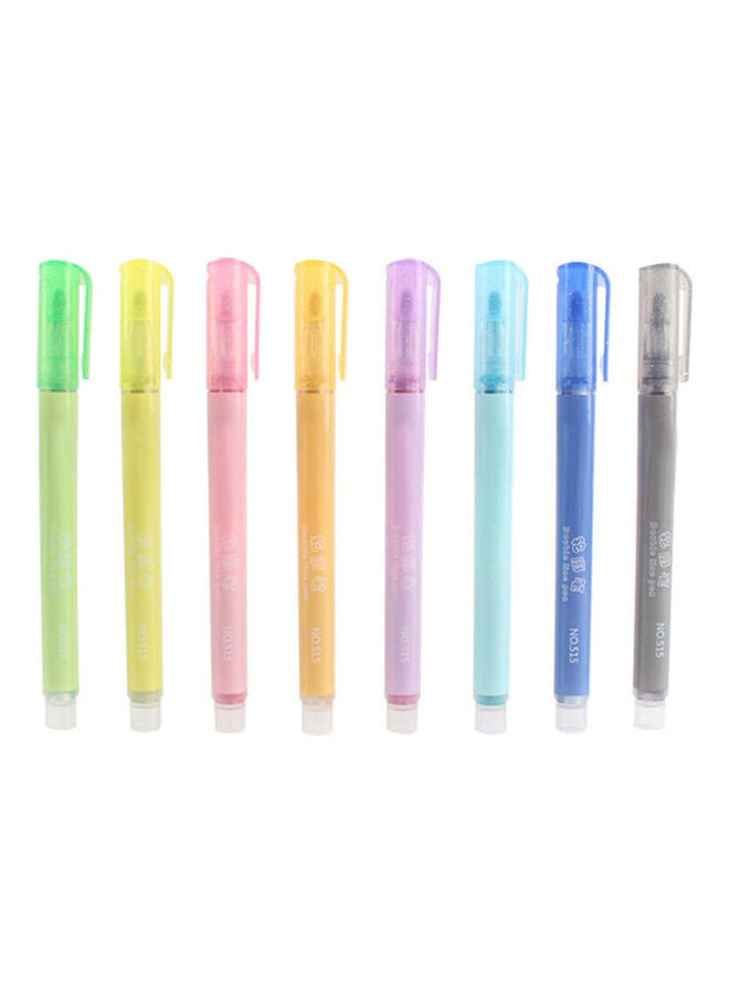 Generic 8-Piece Highlighter Double Line Plastic Draw Marker Pen Multicolour - Image 1
