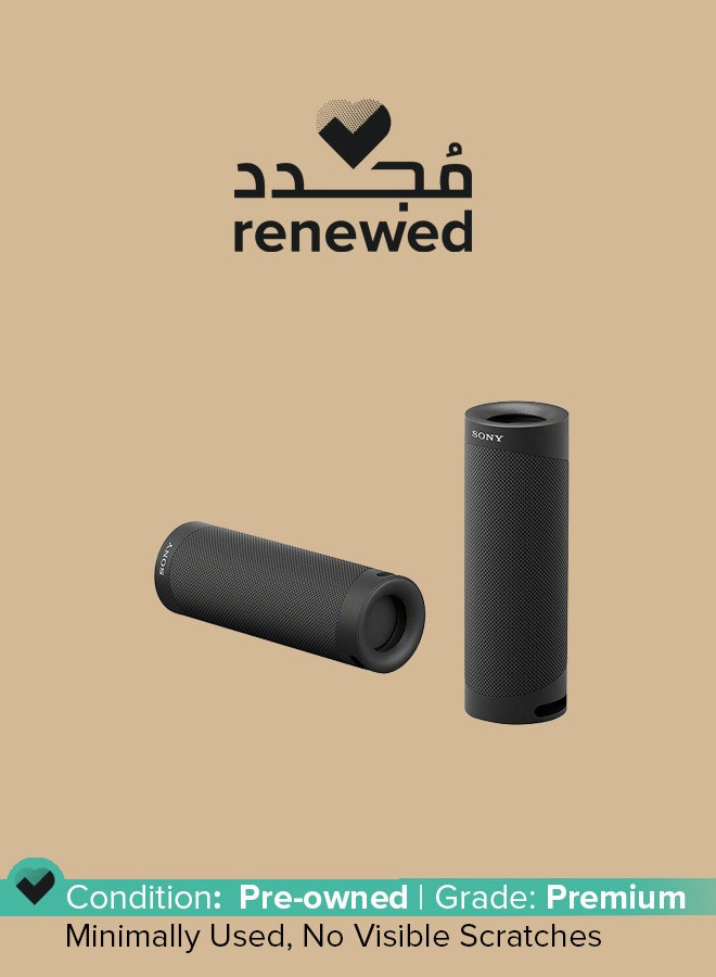 سوني مُجدد - سماعة بلوتوث محمولة مقاومة للماء بتقنية إكسترا باس طراز SRS-XB23 أسود - Image 1
