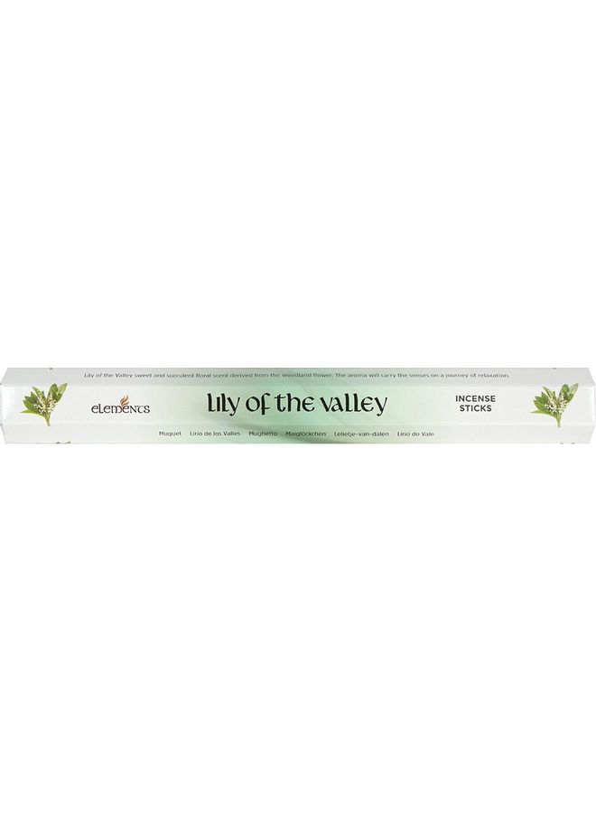 Elements Lily Of The Valley Incense Sticks White/Green 