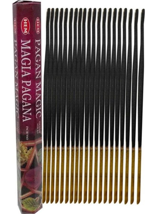 هيم مجموعة أعواد بخور باغان ماجيك مكونة من 20 قطعة أسود
