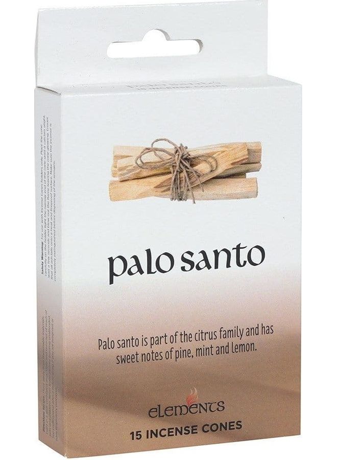 Elements 15-Piece Palo Santo Incense Cones White/Beige 