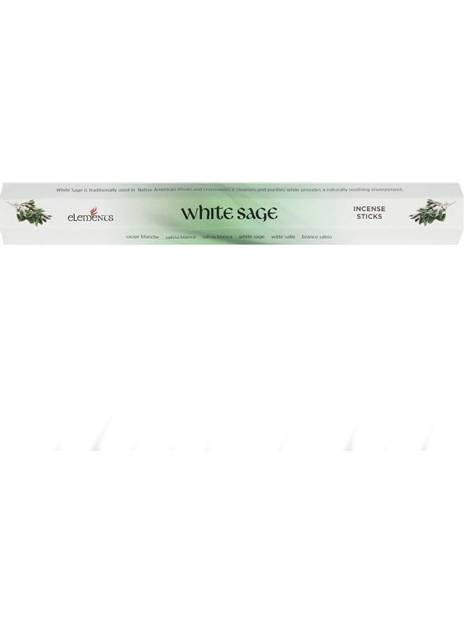 Elements White Sage Incense Sticks White/Green 
