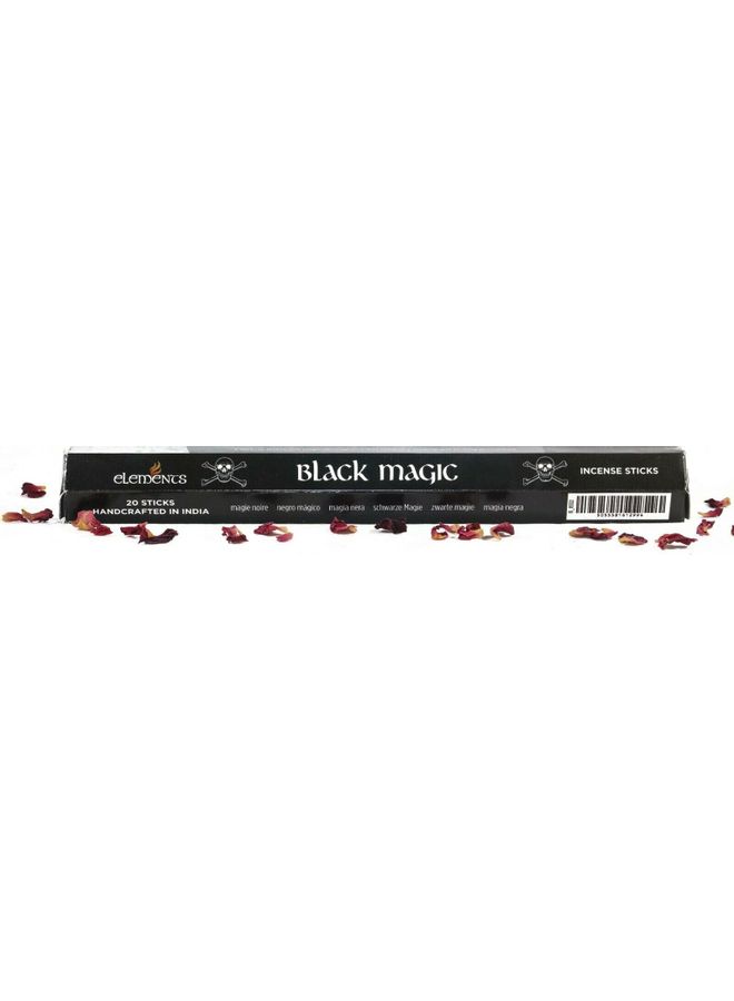 Elements 20-Piece Black Magic Incense Sticks Black 