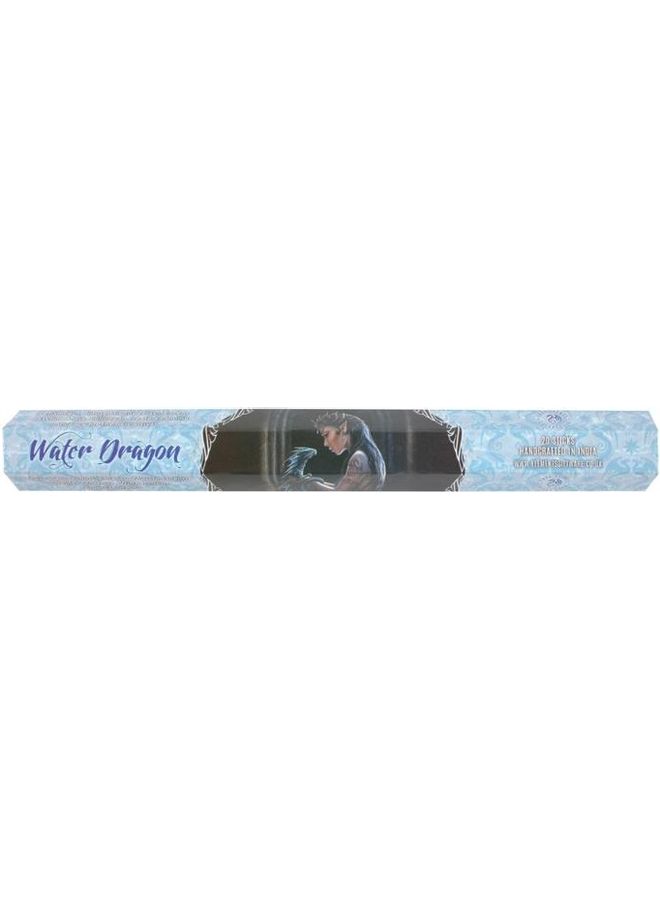 Elements 20-Piece Water Dragon White Musk Incense Sticks Blue 