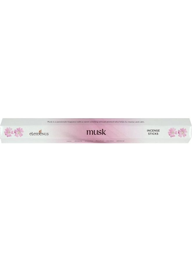 Elements Musk Incense Sticks White/Pink 