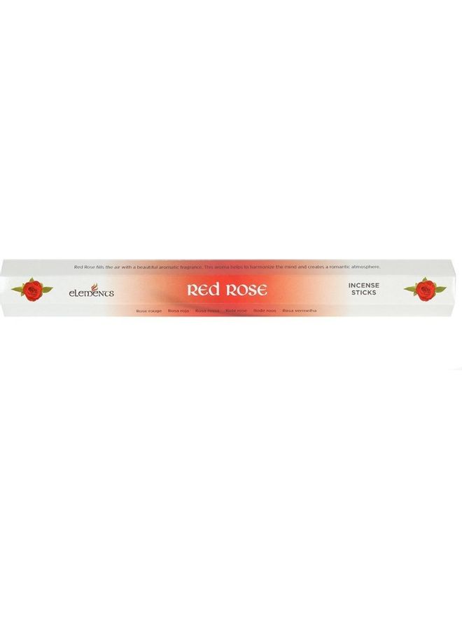 Elements Red Rose Incense Sticks White/Red 