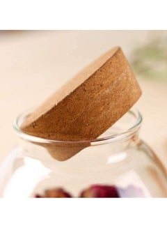 Lushh 4-Piece Glass Storage Jar With Airtight Bamboo Lid Clear/Brown 500ml  - Image 3