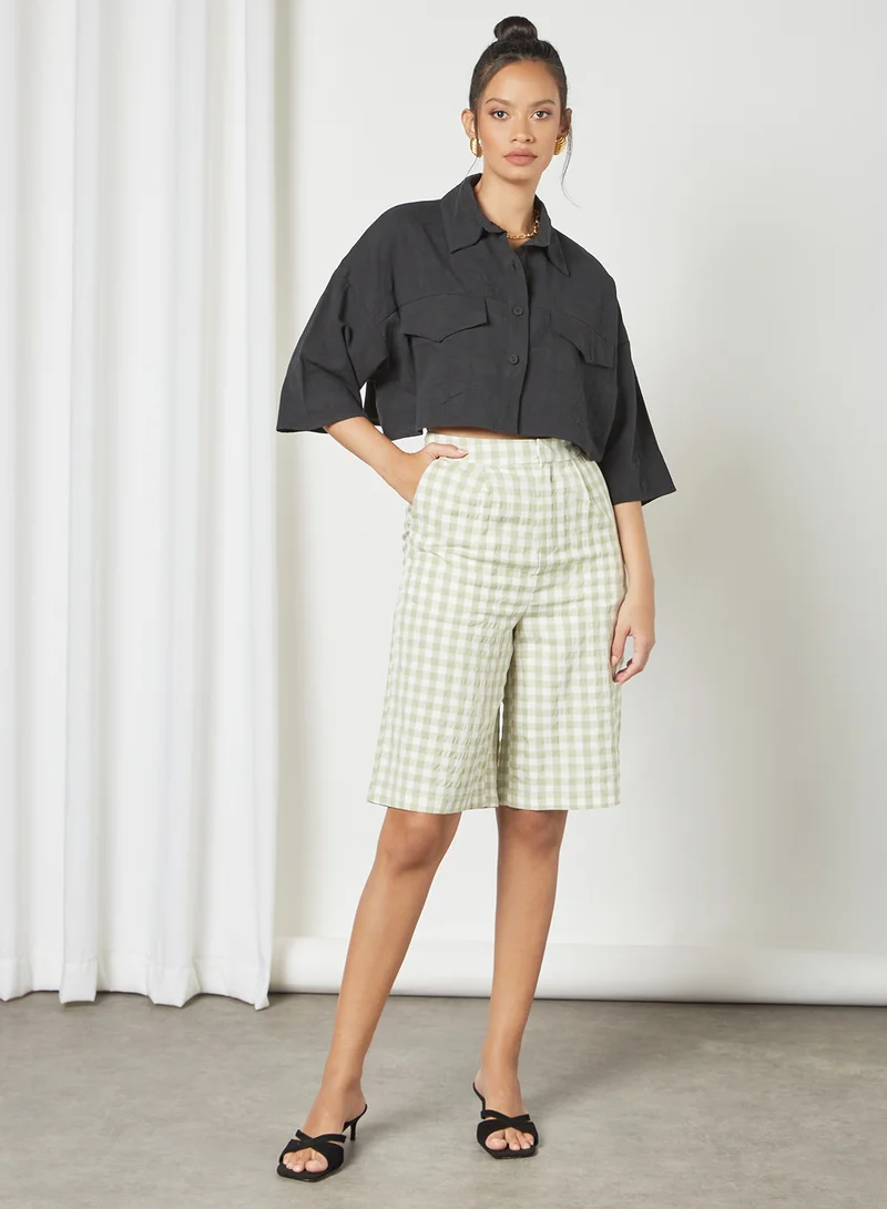 GHOSPELL Boxy Cropped Shirt