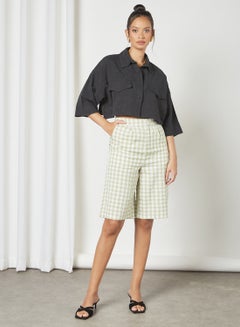 GHOSPELL Boxy Cropped Shirt Black  - Image 2