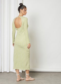 GHOSPELL Open Back Dress Green  - Image 4