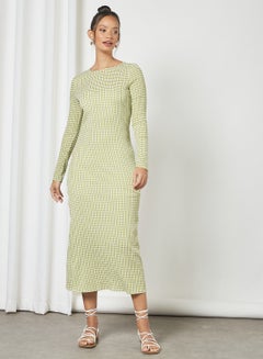 GHOSPELL Open Back Dress Green  - Image 1