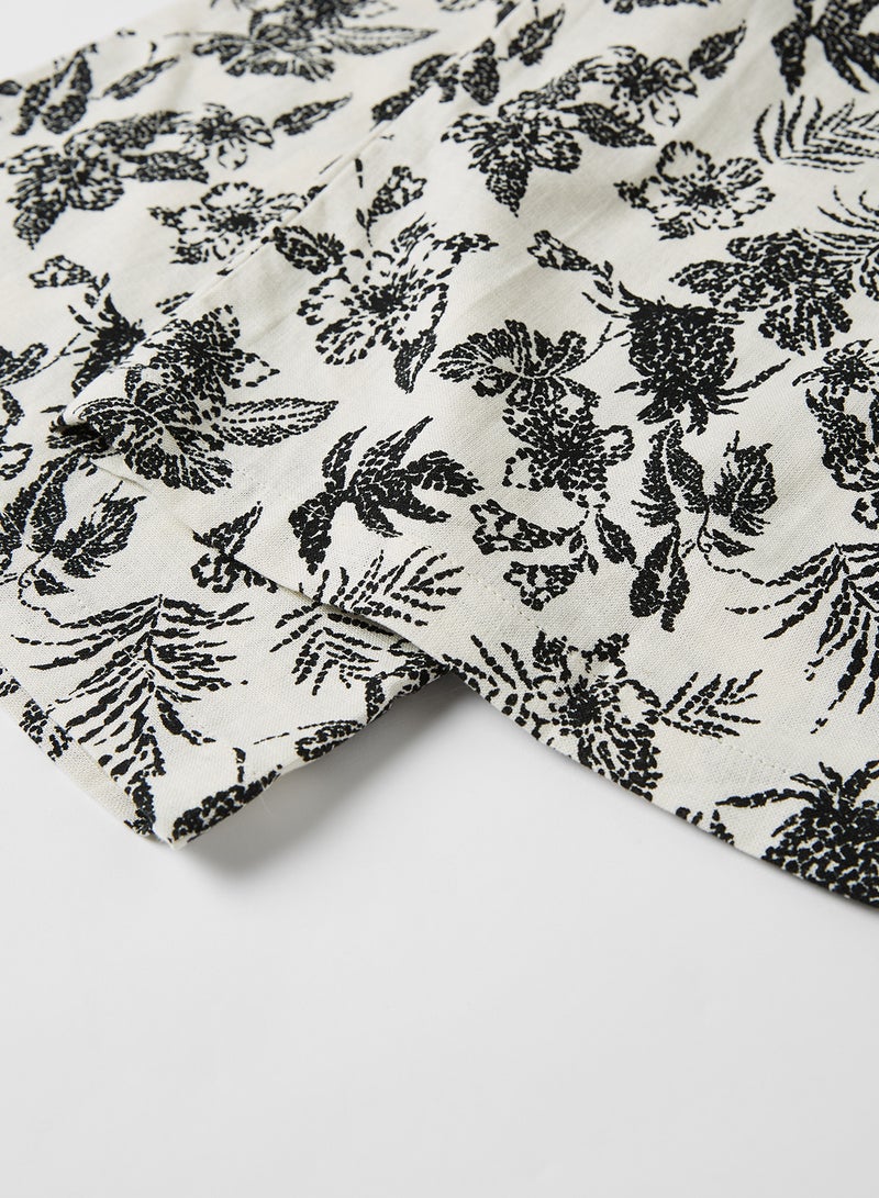 MANGO - Kids/Teen Tropical Print Jumpsuit Off-White - Image 1