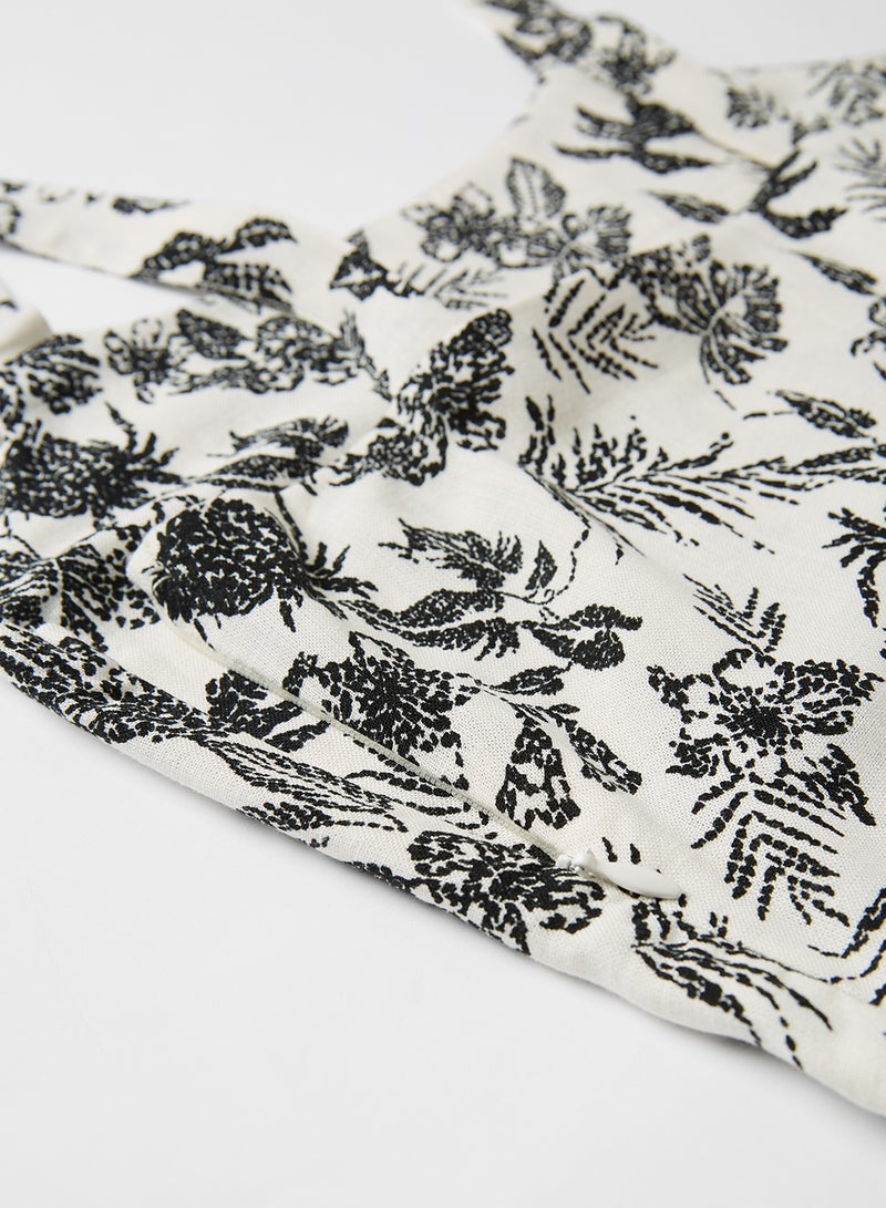 MANGO - Kids/Teen Tropical Print Jumpsuit Off-White - Image 1