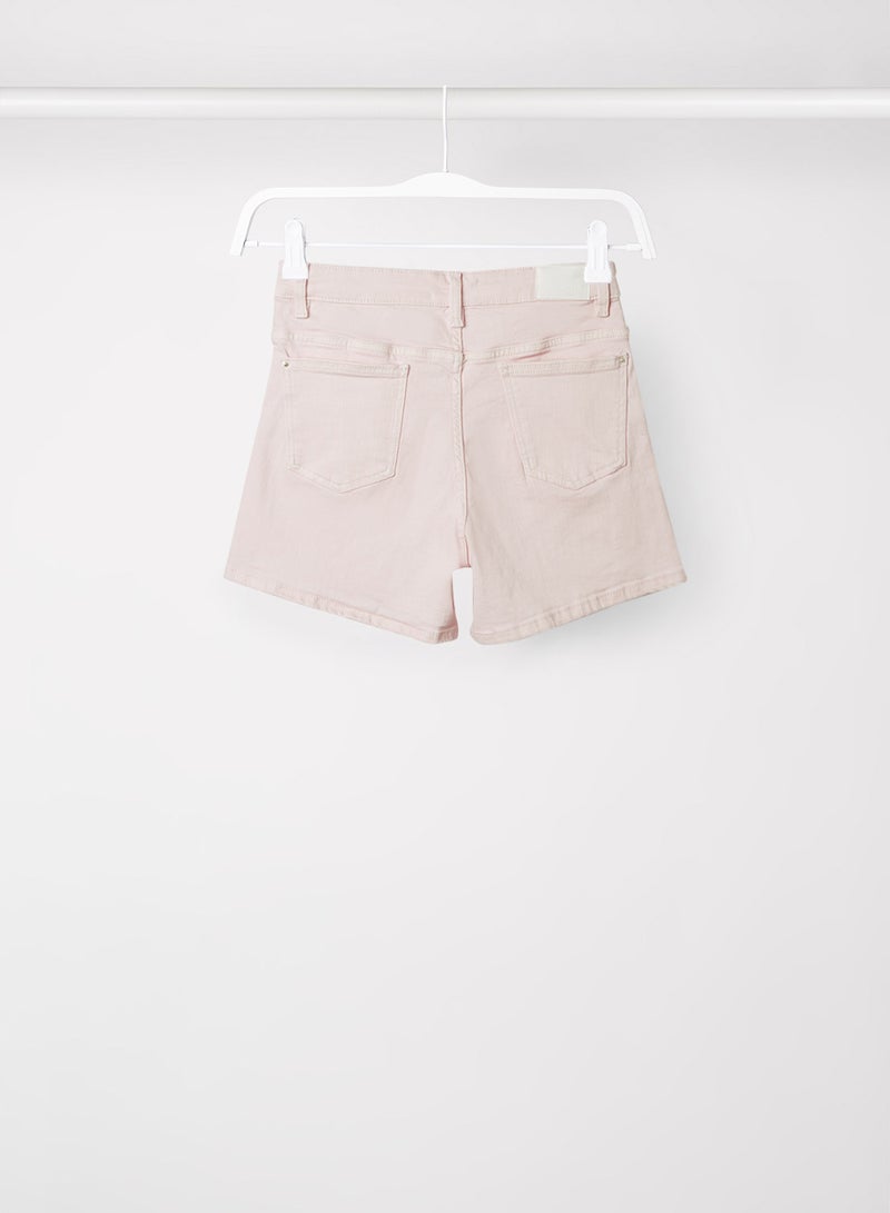 MANGO Teen Denim Shorts Pastel Pink - Image 2