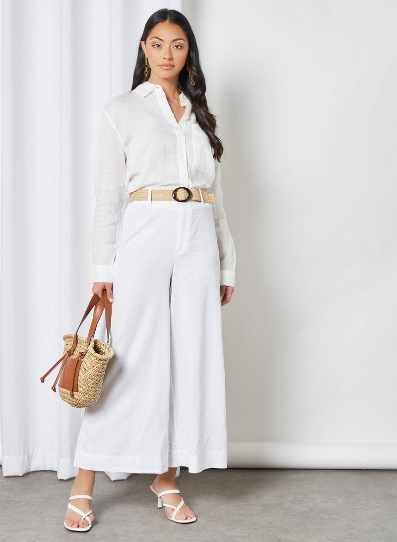 مانجو قميص من الكتان أوف وايت - Image 4