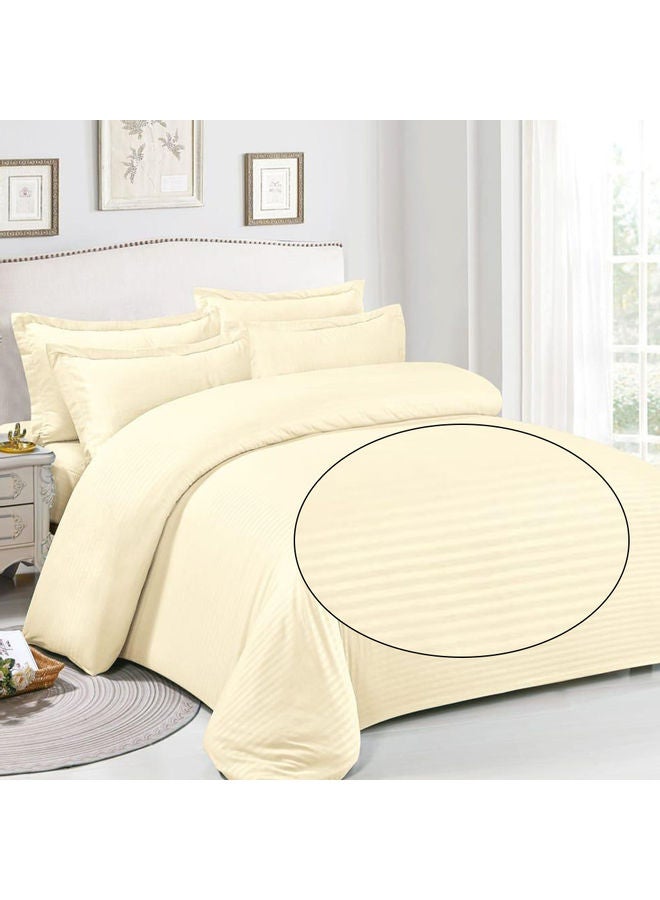 Generic 6-Piece Double-Sided Microfiber Quilt with Sheet and Pillow Set Microfiber Yellow  - Image 2